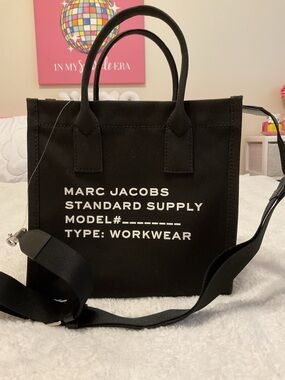Marc Jacobs Black Canvas Crossbody Tote